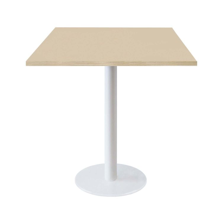 Table Rome carrée pied blanc - décors unis