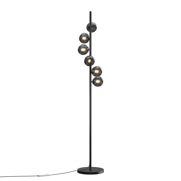 Maytoni Stehleuchte Dallas Gold, aus Metall, 6xG9