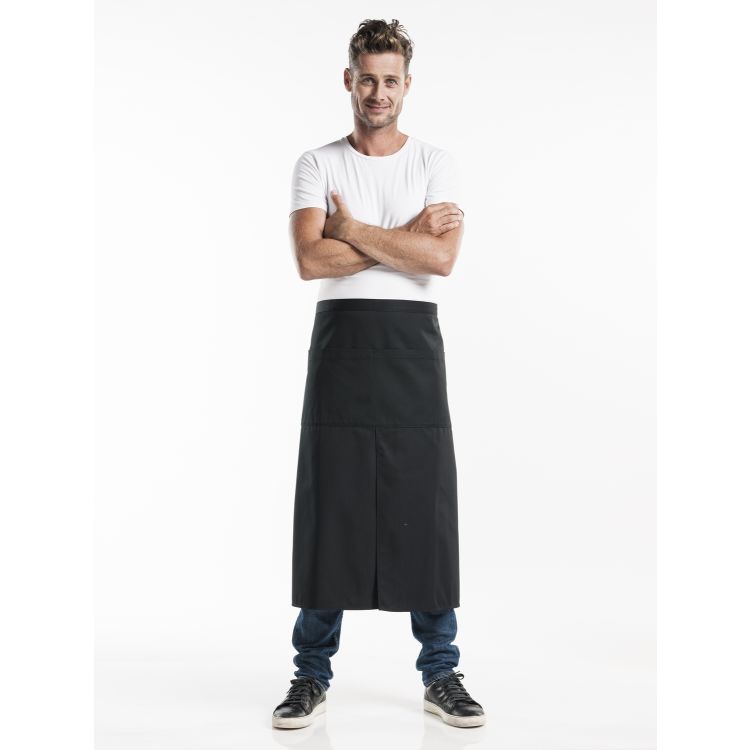 Bistroschürze 4–Pockets Black W90 – L80