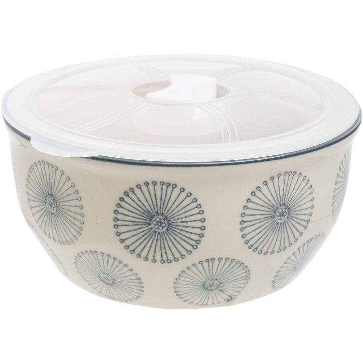 Schüssel 'ART DECO' mit Deckel, 400 ml, blau