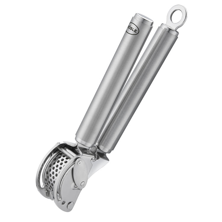 Knoblauchpresse mit Abstreifer Edelstahl