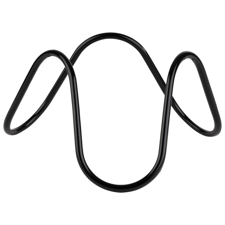 Buffetständer -WAVE- Ø 24 cm, H: 13 cm Metall, PVC, schwarz mit Antirutschbeschichtung