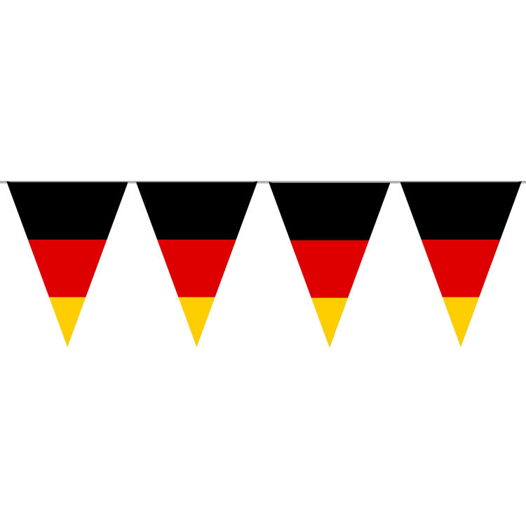 5 Wimpel Ketten aus Folie Deutschland Flaggen je 10 Meter