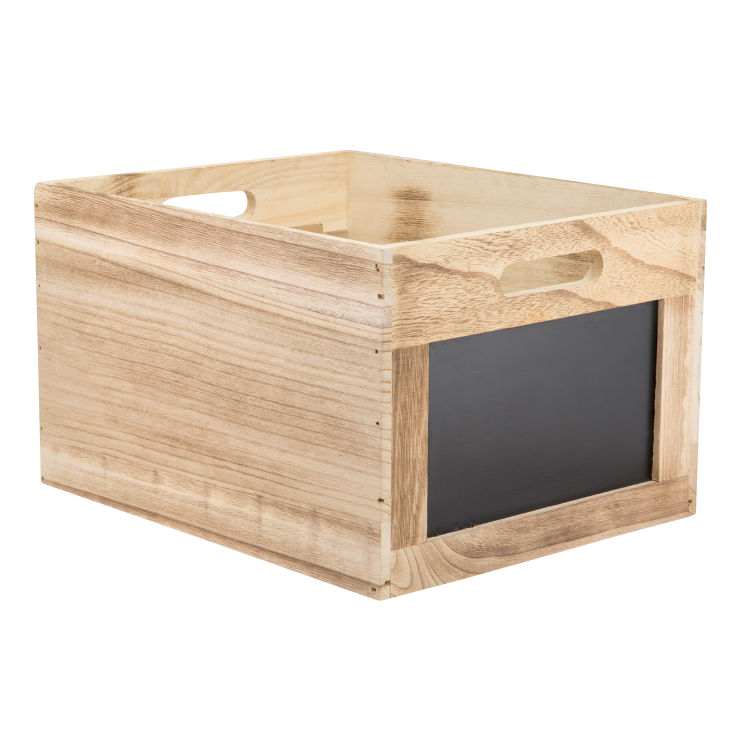Holzkiste mit beidseitiger Kreidetafel