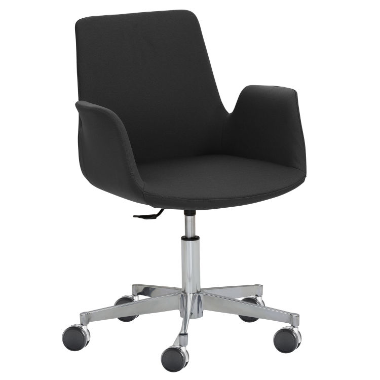 Sessel 2010, Polyester-Stoff, mit Armlehnen, drehbar