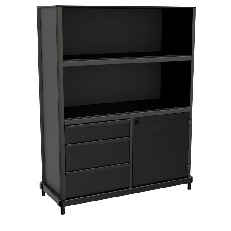 Outdoor - Sideboard mit Schubladen, verschließbarer Tür und Wäscheklappe
