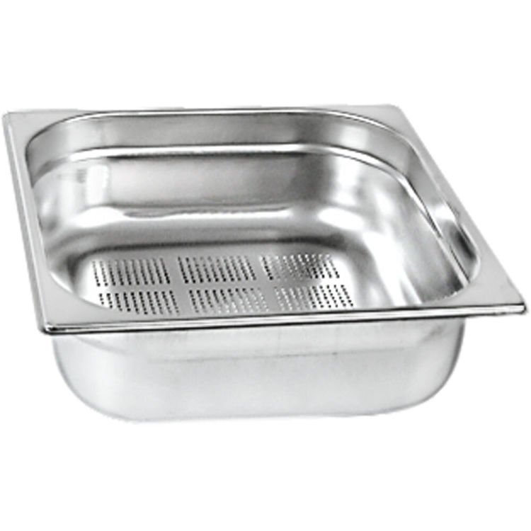 Bac GN 2/3 perforé en inox, série STANDARD