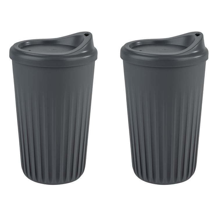 Mehrwegbecher -TO GO- Ø 8,5 cm, H: 13,5 cm, 400 ml Polypropylen, mit Stapelnocke