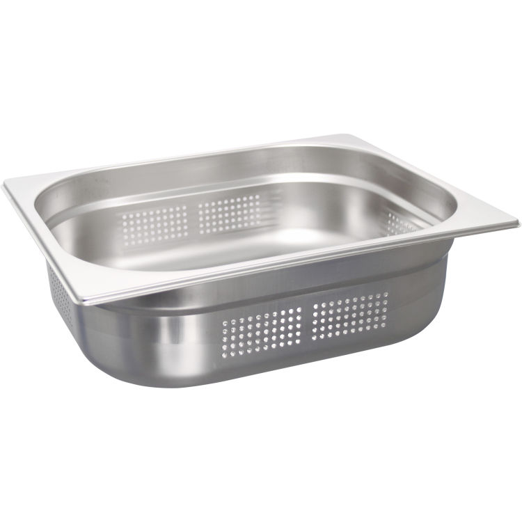 Bac GN 1/2 en inox perforé