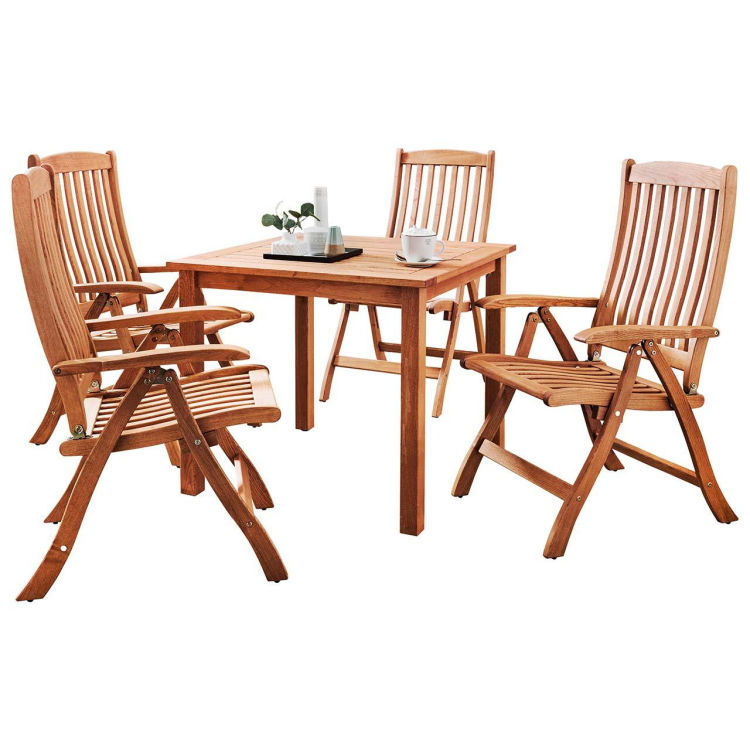 Gartenmöbel-Set 'Calea', 5-teilig, 4 Sessel, 1 Tisch