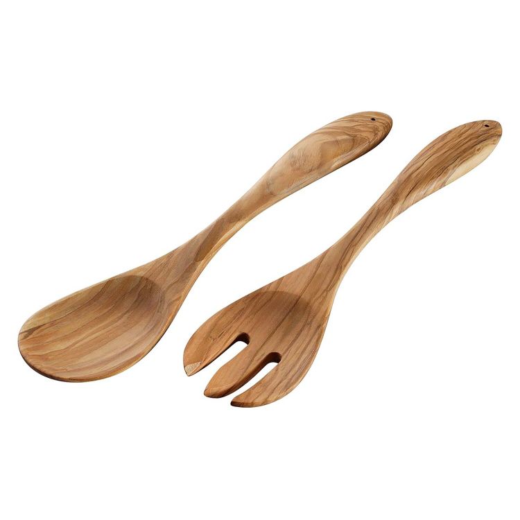 Salatbesteck 'TOSCANA' 30 cm, Olivenholz