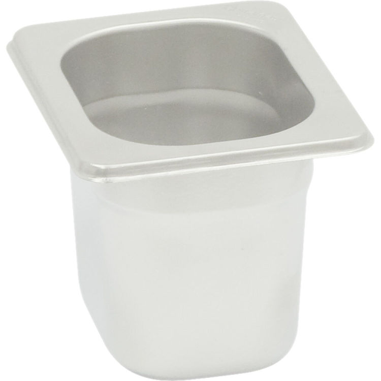 Bac GN 1/12 (10 cm) en inox, série STANDARD