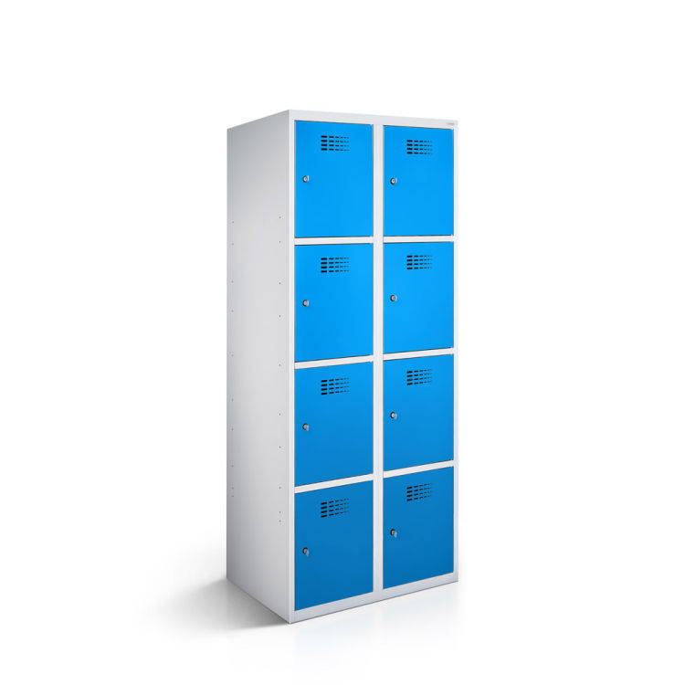 Fächerschrank 8 Fächer mit lichtgrauem Korpus