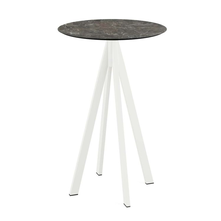 Mange-debout Infinity Ø 70 cm, piètement blanc