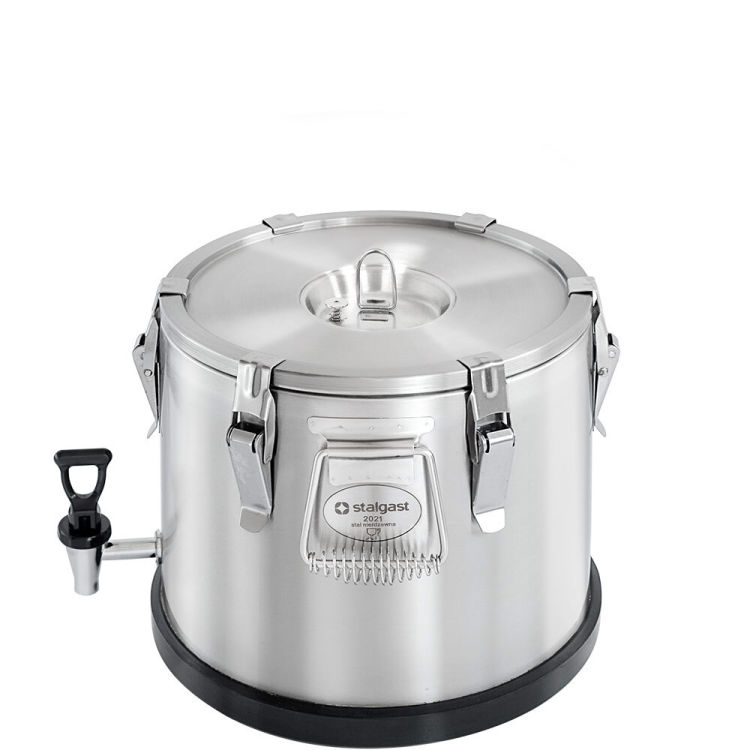 Thermobehälter aus rostfreiem Edelstahl, mit Ablasshahn