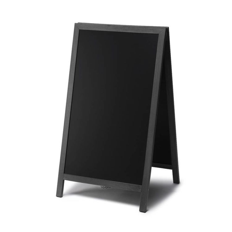Natura Kundenstopper Tafel Holz Schwarz (68x120 cm)