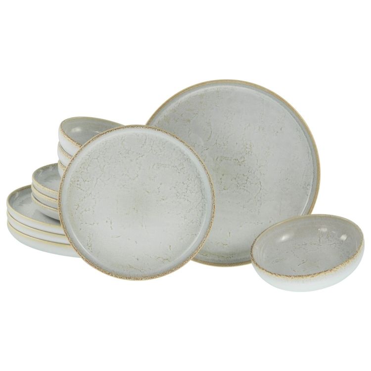 Uno grau -  Tellerset 12-tlg