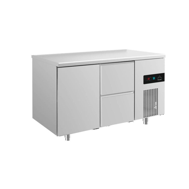 Kühltisch -2 bis +8°C 1400x700x850mm mit 1x Tür links und 1x zwei Schubladen rechts