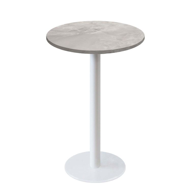 Stehtisch Rome weiß rund - Dekore Holz & Steine