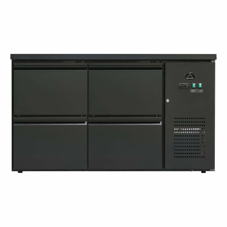 Flaschenkühltisch 280 Liter, Schwarz