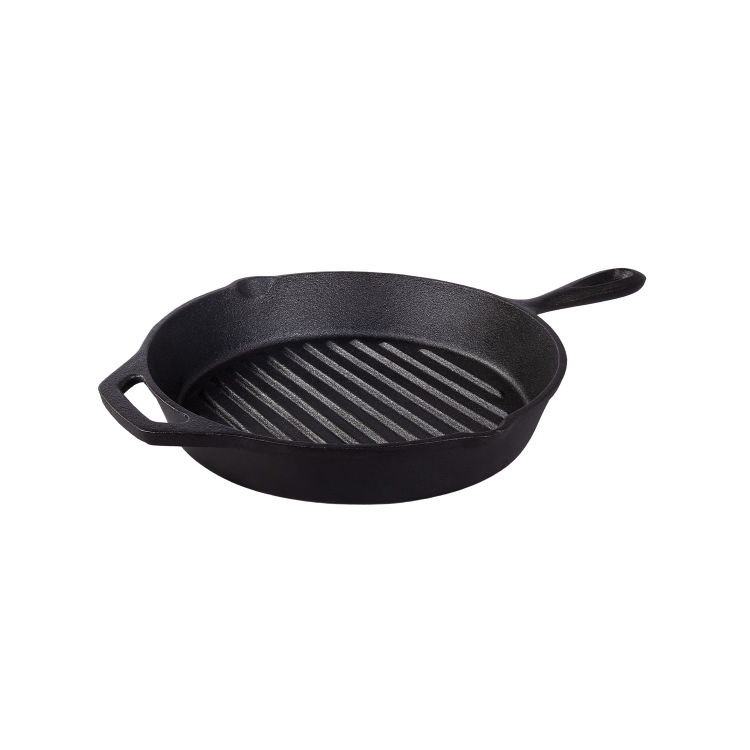 Gusseisen Grillpfanne Black rund, pre seasoned