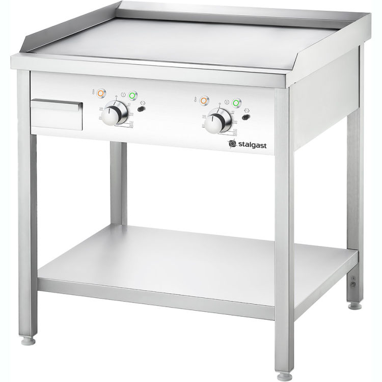 Elektro-Griddleplatte als Standgerät - glatt, Unterbau offen