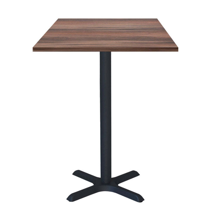 Tavolo alto Dina quadrato - laminato legno & tinta unita