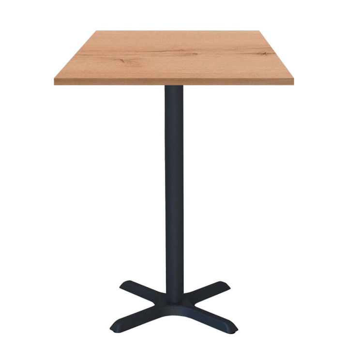 Stehtisch Dina quadratisch - Dekor Holz & Uni