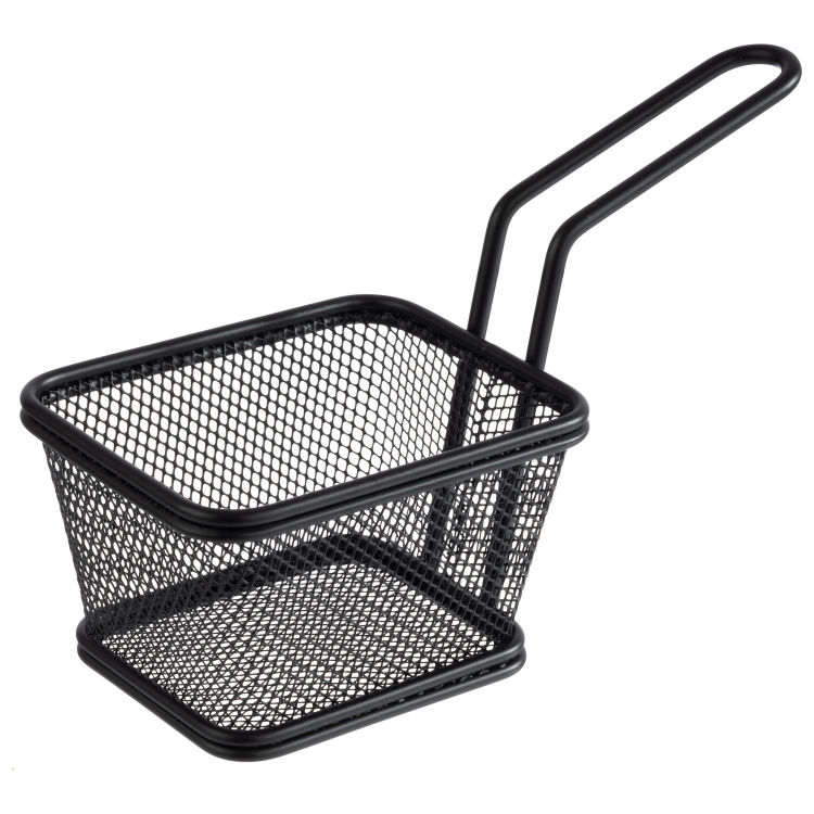 Servier-Frittierkorb Edelstahl, schwarz -SNACKHOLDER-