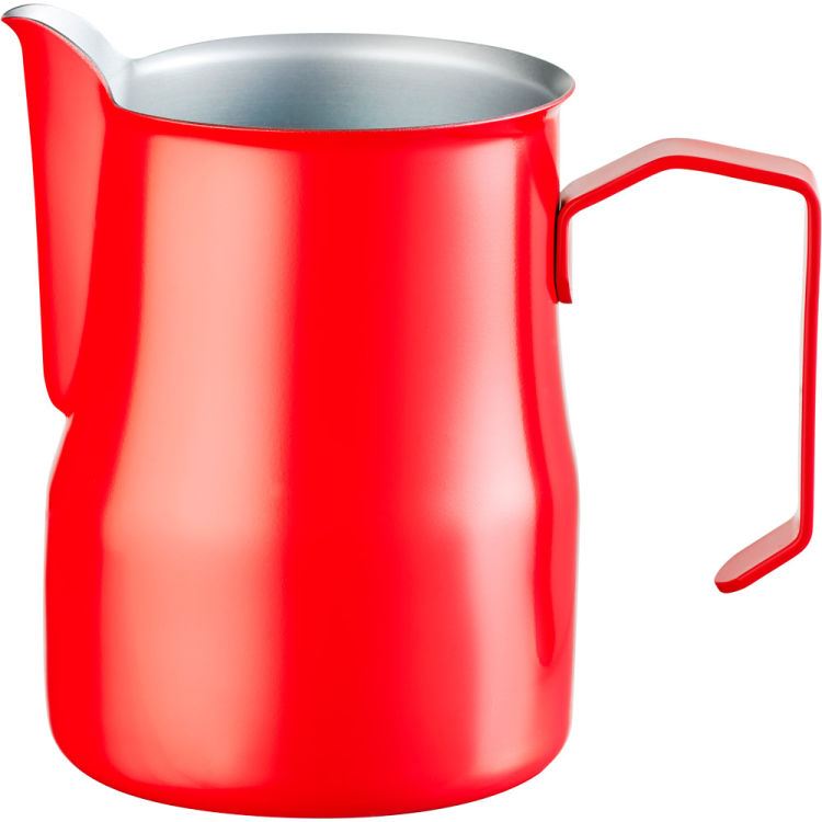 Pot à lait en acier inoxydable, émaillé, rouge, 0,35 L