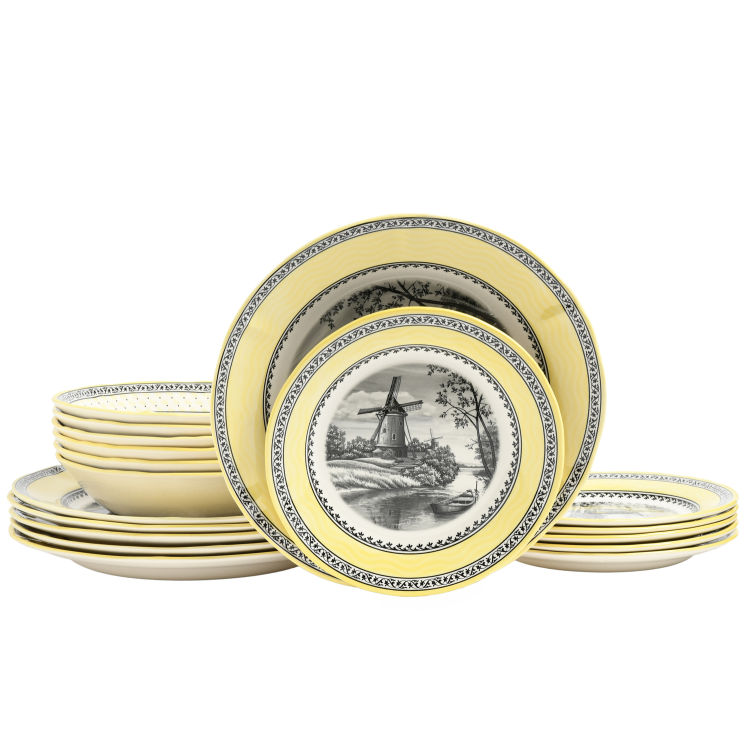Windmühle Gelb WL - Tellerset 18-tlg