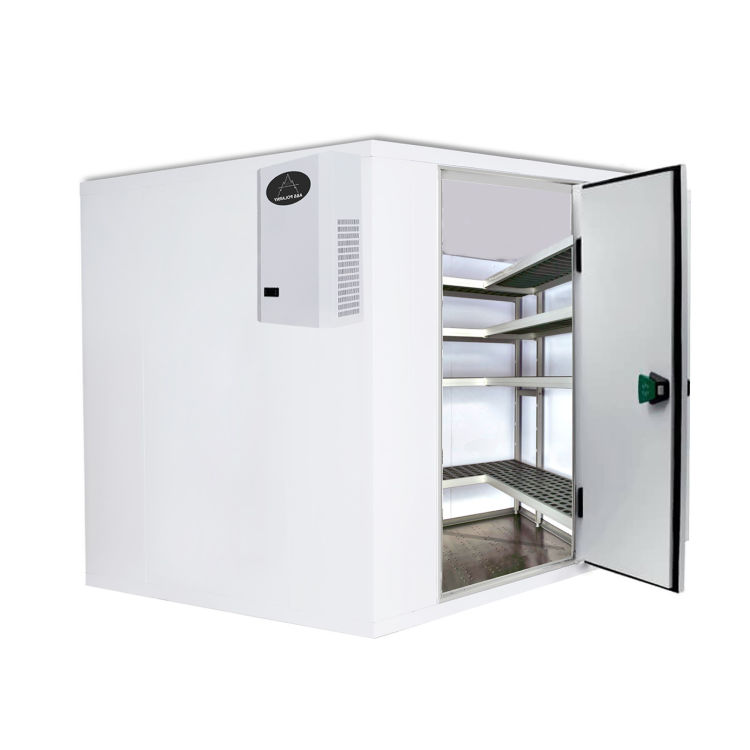 Kühlzelle 1200 x 2100 x 2010 mm inkl. Kühlaggregat und Regal Volumen: 3,7 m³