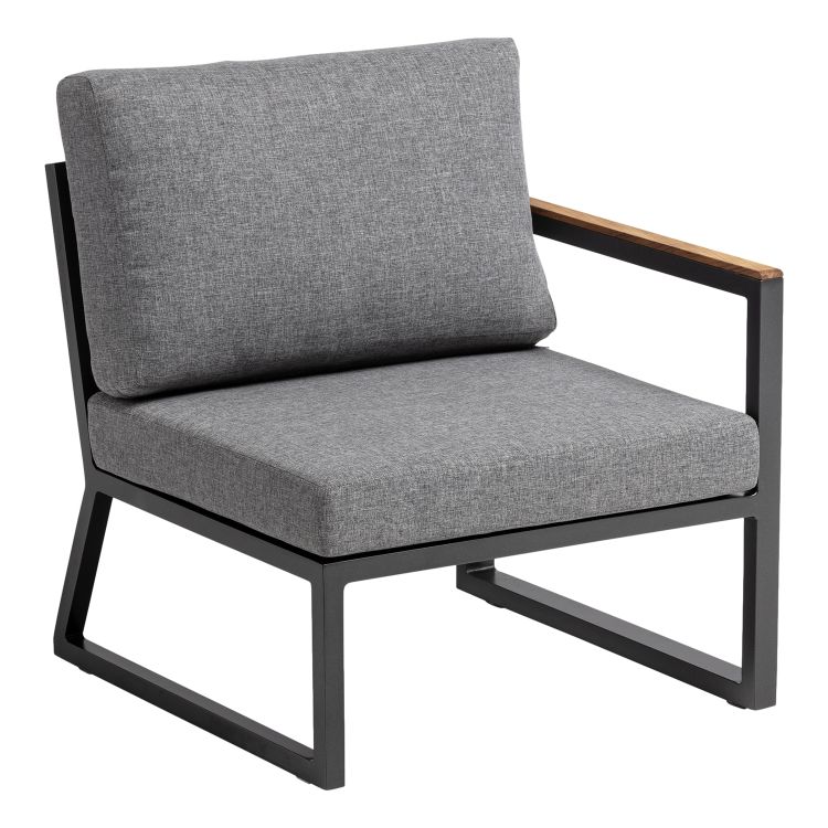 Endteil rechts modular Armlehne TEAK OCEAN SKID