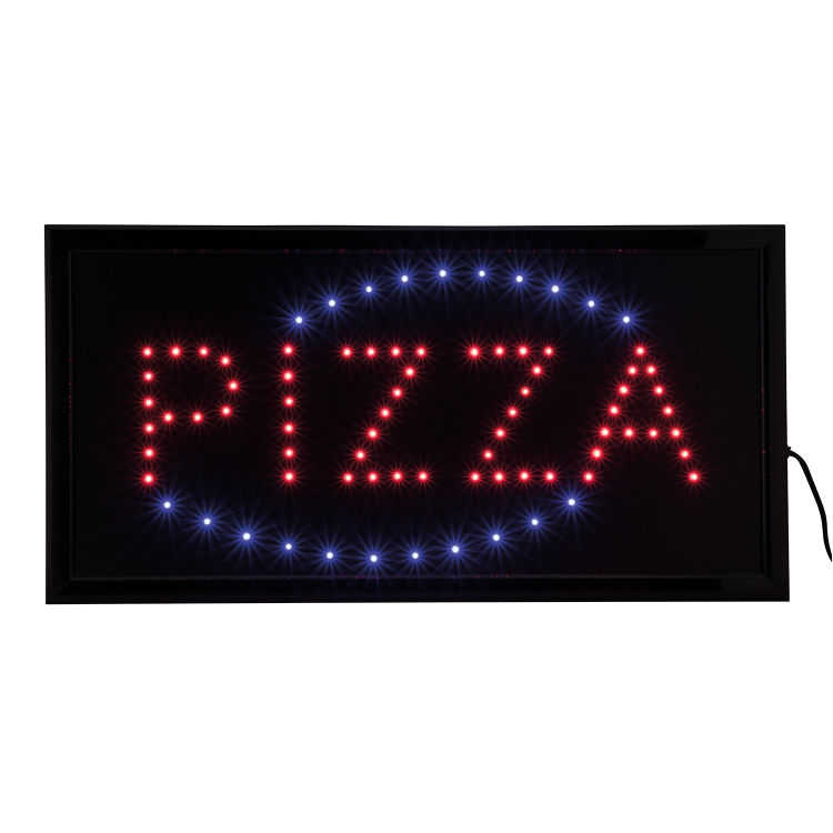 Insegna LED Pizza - Illuminazione LED RGB con diversi programmi - Adattatore 220 V AC - Cavo da 130 cm