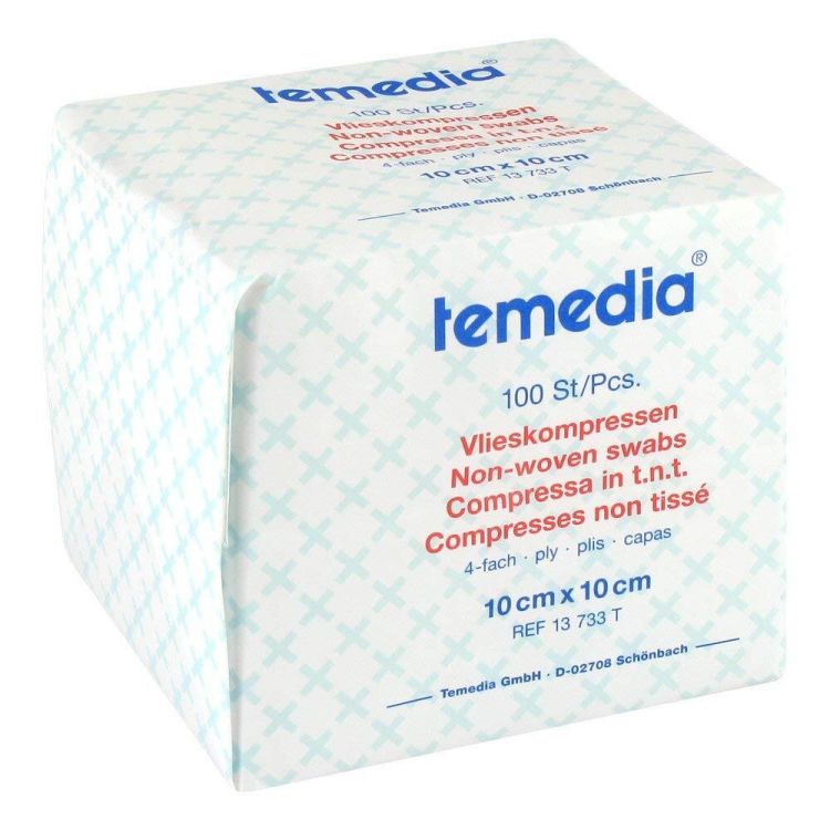 Temedia®  Vlieskompresse  4-fach ,  unsteril