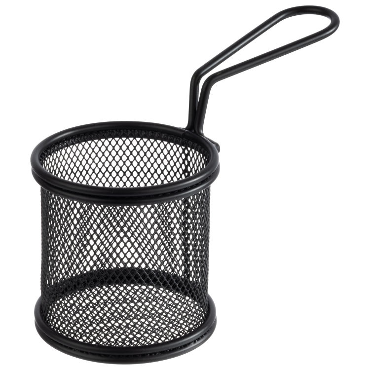 Servier-Frittierkorb Edelstahl, schwarz -SNACKHOLDER-