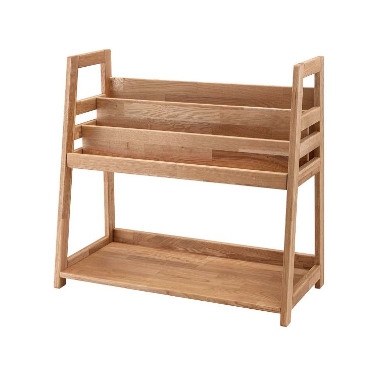 Kinderregal 'Montessori' B83xT38xH75cm, Bücherregal oben, Wildeiche geölt