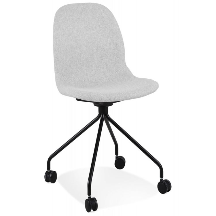 Stuhl TAVIRA aus Hellgrauem Stoff