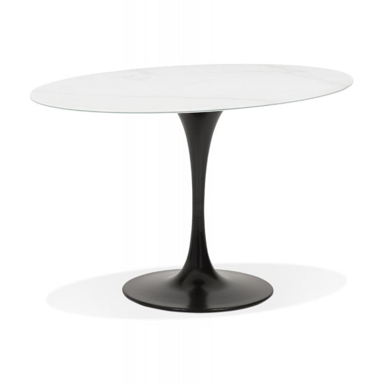 Ovaler Tisch CHAMAN mit Marmoreffekt