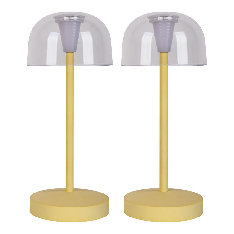 Akku- Tischleuchte GOMBA 2er Set, integrierte LEDs