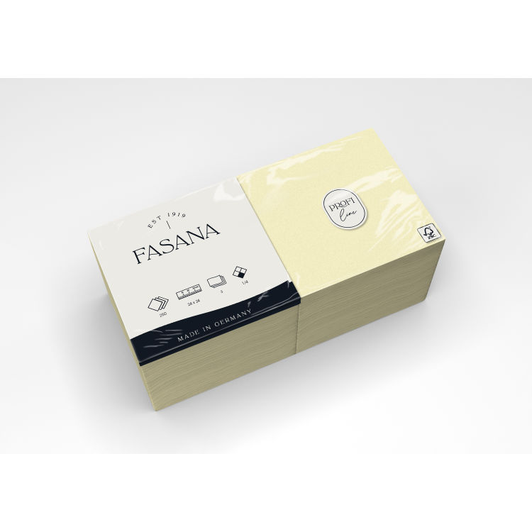 Zelltuchservietten, 3-lagig, 1/4 Falzung