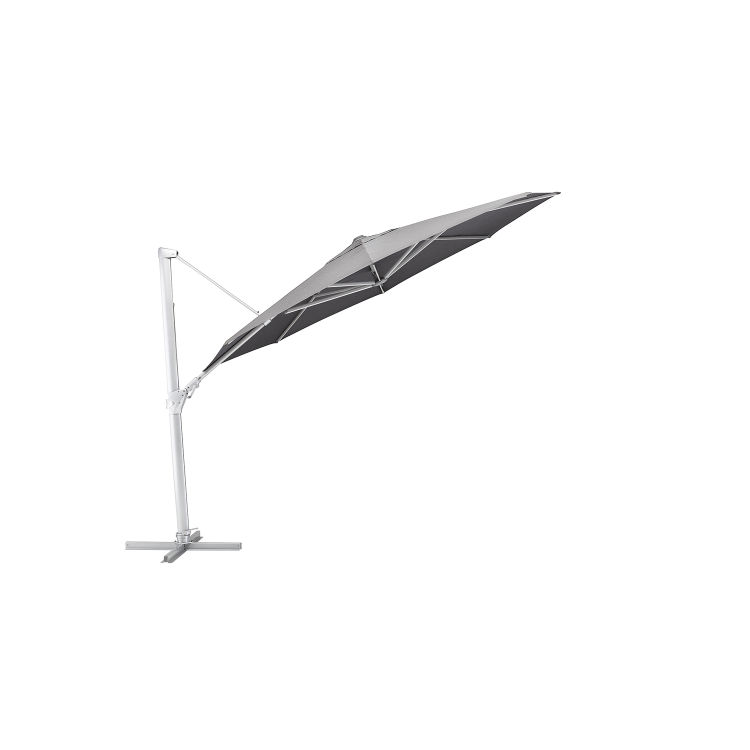 Ampelsonnenschirm EASY SWING Ø 350 cm, UPF 50+, inkl. Abdeckhaube und Schirmständer, Aluminium/Polyester mit Teflon Beschichtung ohne Beleuchtung