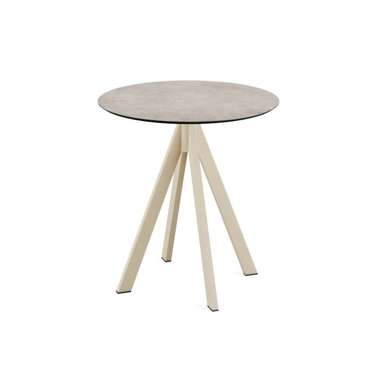 Terrassentisch Infinity Sand Gestell + HPL rund