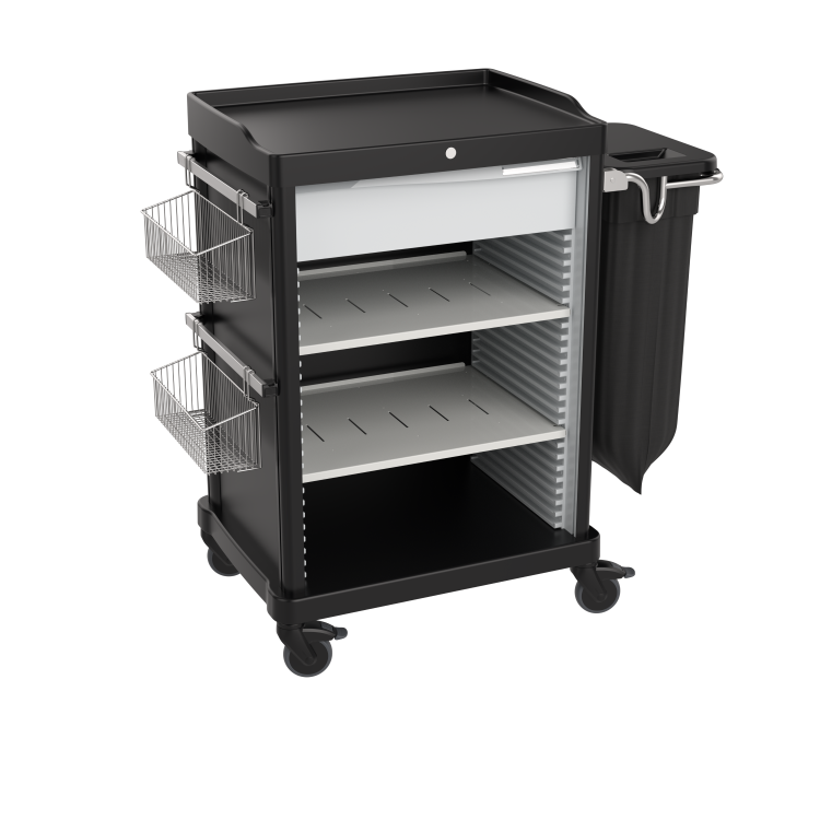 Chariot d'étage multifonctionnel V8 Noir