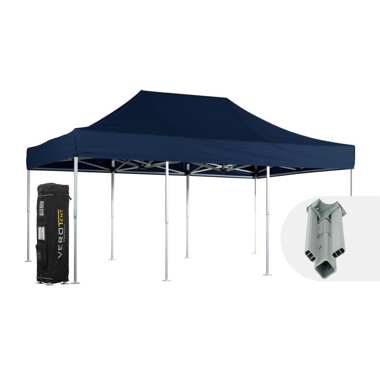 VeroTENT Faltpavillon 4x6m Classic mit Dach  4 Standbeine
