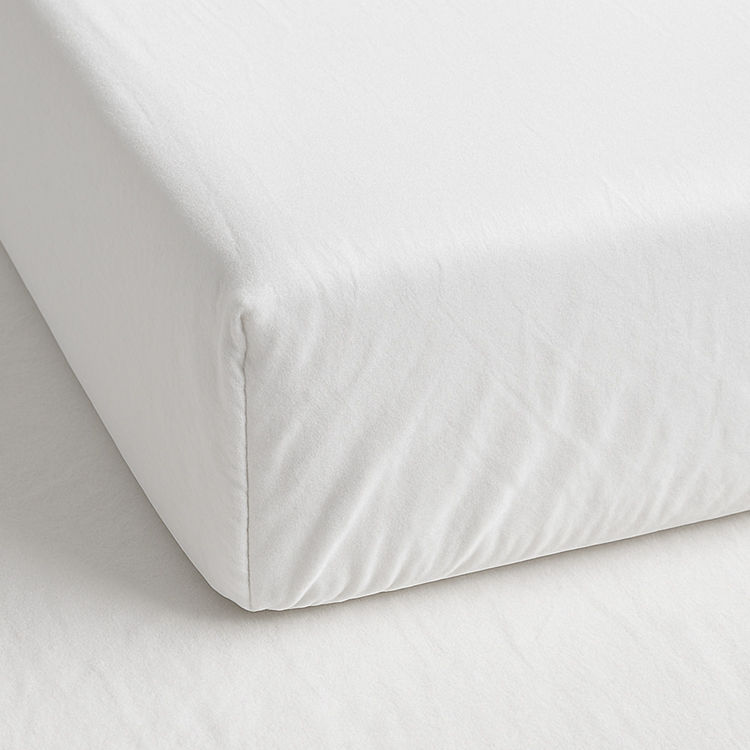 Jersey-Spannbettlaken ca. 90-100/200 cm, ca. 185g/qm, weiß, 50%Baumwolle/50%Polyester