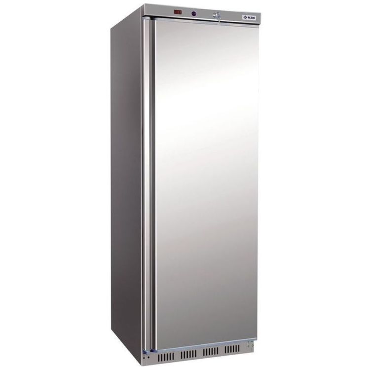 KBS - Gewerbetiefkühlschrank; 402-TK-CHR,stille Kühlung, -10 bis -22 °C, brutto 361 L, CHR, 600x600x1850 mm, 230 V, 0,15 KW