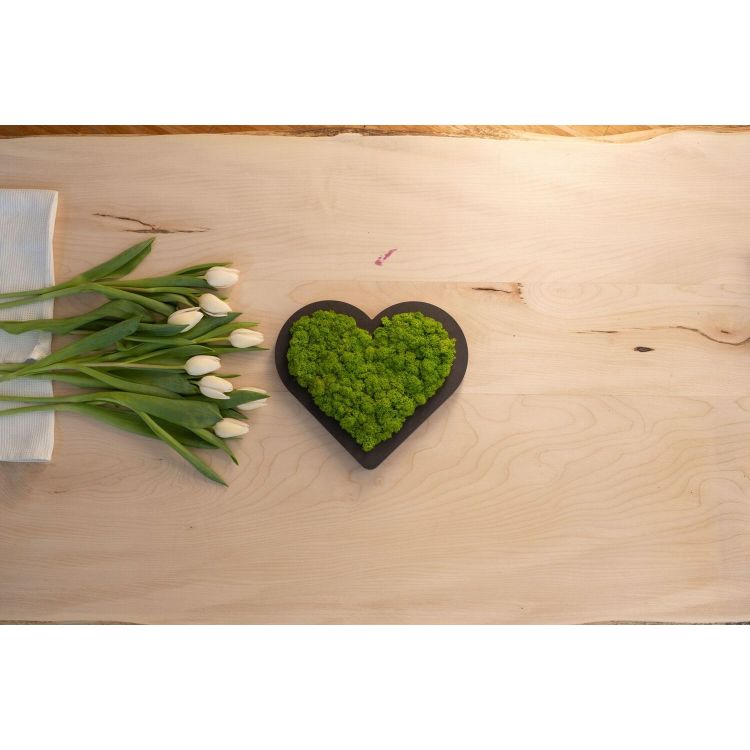 Piktogramm: Herzchen grün (20cm) und Ständer (10cm)