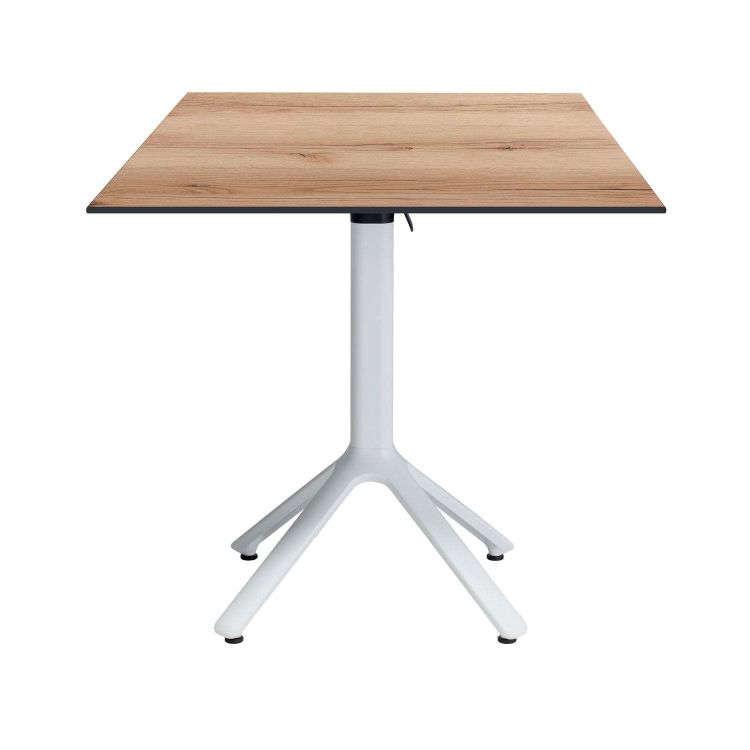 Klappbarer quadratischer Outdoor-Tisch Nemo weiß 70x70