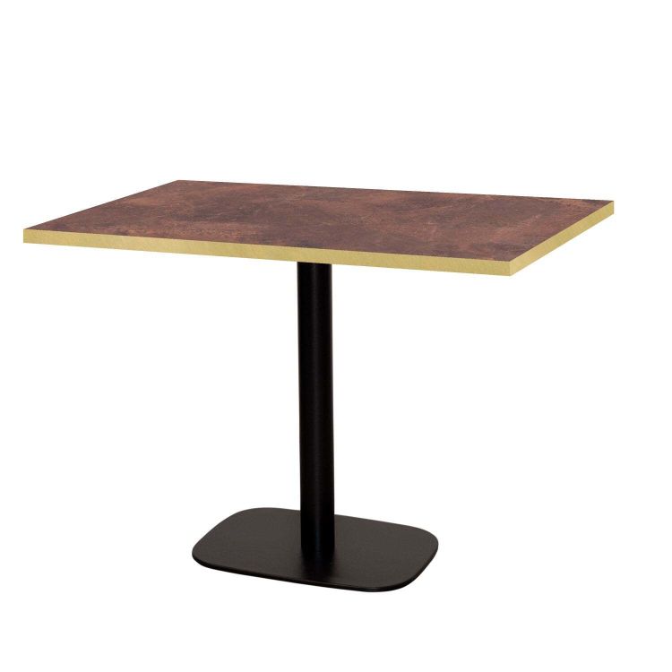 Tavolo Round rettangolare - bordi color ottone